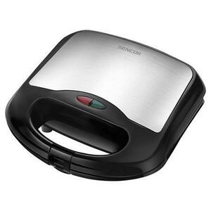 Sandwich maker SENCOR SSM4420SS, 700W, Control automat al temperaturii (Negru/Argintiu) imagine