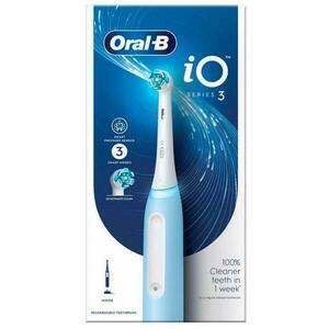 Periuta de dinti electrica Oral-B iO3, 3 moduri periaj, Senzor presiune smart, 1 capat inclus (Albastru) imagine