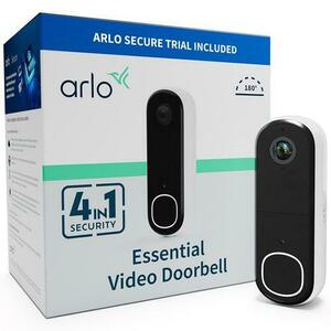 Sonerie video Arlo Essential Security Full HD AVD3001-100EUS, detectie AI (Alb) imagine