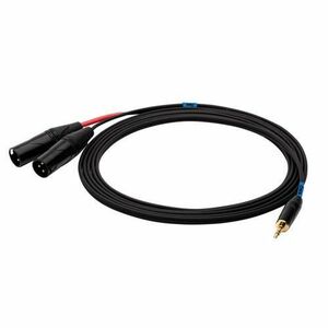 Cablu audio SSQ, Jack 3.5 mm - 2xXLR tata, 3 m, Negru imagine