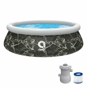 Piscina JILONG cu pompa Black Marble Pattern, 300 cm x 76 cm, 3683L imagine