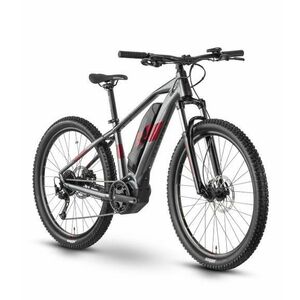 Bicicleta Electrica Raymon HardRay E 3.0, roti 29 Inch, cadru aluminiu L, Autonomie 100 km, motor 250W, baterie 500 Wh, Gri/Rosu imagine