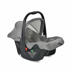 Scoica auto pentru copii Lorelli Joy Grey Jasper, I-size, R129, 0-15 Luni, maxim 13 Kg, 40-85 cm, functie de balansare, maner reglabil, husa detasabila si lavabila din fibre naturale imagine