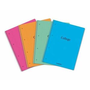 Caiet cu spirala AURORA College matematica, A4, 80 file - 70g/mp, coperta PP imagine