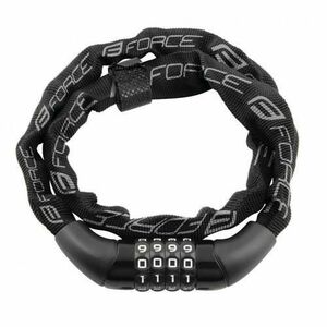 Antifurt Force Chain cu cifru 120cm/4mm negru imagine