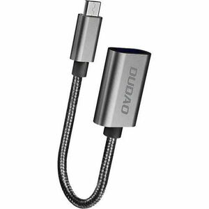 Adaptor OTG Dudao L15M, USB la MicroUSB (Negru) imagine