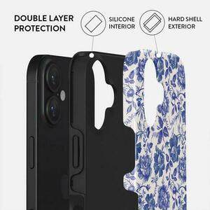 Husa Dual Layer Garden Stories Burga pentru iPhone 16, Albastru imagine