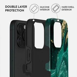 Husa Dual Layer Emerald Pool Burga pentru iPhone 16 Pro, Multicolor imagine