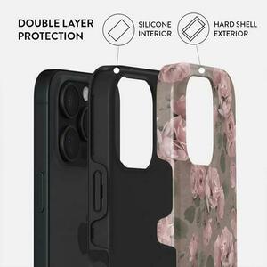 Husa Dual Layer Vintage Glamour Burga pentru iPhone 16 Pro Max, Multicolor imagine