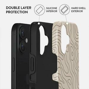 Husa Dual Layer Wild Terrain Burga pentru iPhone 16, Bej imagine