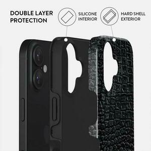 Husa Dual Layer Reaper's Touch Burga pentru iPhone 16 Plus, Negru imagine