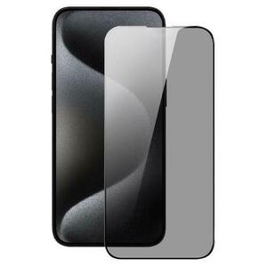 Folie Sticla Privacy Full Fit Lemontti pentru iPhone 16 Pro, Negru imagine