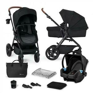 Carucior 3 in 1 pentru copii KinderKraft KSATOU00BLK3000, 0 - 22kg, Negru imagine