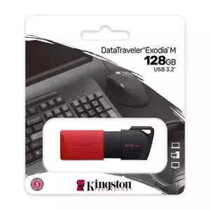 Flash Drive Kingston DataTraveler Exodia 128GB USB 3.2 Gen1 Black/Red imagine