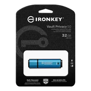 Flash Drive Kingston IronKey Vault Privacy 50 32GB USB 3.2 Gen1 Type-A imagine