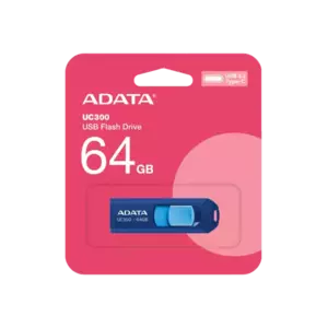 Flash Drive A-Data UC300 64GB USB 3.2 Gen1 Type-C Blue imagine