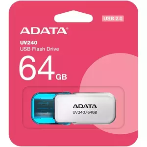 Flash Drive A-Data UV240 USB 2.0 64GB White imagine