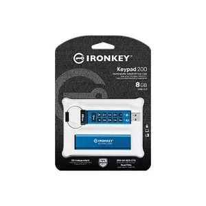 Flash Drive Kingston IronKey Keypad 200 8GB USB 3.2 Gen1 Type-A imagine