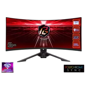 Monitor LED Asrock PG34WQ15R3A 34" Curbat WQHD 1ms Negru imagine