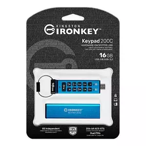 Flash Drive Kingston IronKey Keypad 200C 16GB USB 3.2 Gen1 Type-C imagine