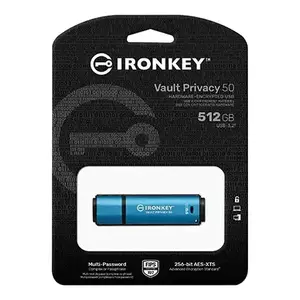 Flash Drive Kingston IronKey Vault Privacy 50 512GB USB 3.2 Gen1 Type-A imagine