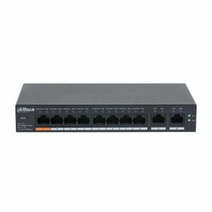 Switch cu 10 porturi Dahua CS4010-8ET-60, 8 porturi PoE, 2 porturi uplink, PoE Watchdog, putere 60W, 4.8 Gbps, 8000 MAC, cloud management imagine