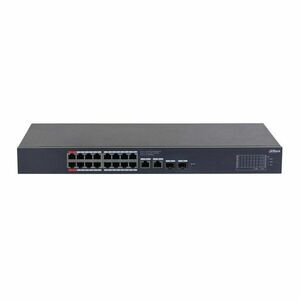 Switch rackabil cu 20 porturi Dahua CS4220-16GT-240, 16 porturi PoE, 2 porturi SFP, 2 porturi RJ-45 uplink, PoE Watchdog, Cloud Management imagine