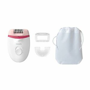 Epilator Philips Satinelle BRE255/00, 2 viteze, Opti-light, cap de epilare lavabil, 3 accesorii, Alb imagine