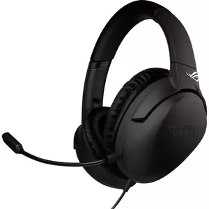 Casti gaming ASUS ROG Strix GO, microfon AI pentru anularea zgomotului, difuzoare ASUS Essence 40mm, multiplatforma, USB-C/USB 2.0, pliabile, Negru imagine