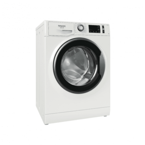 Masina de spalat rufe Hotpoint Natis NM11846WSAEUN, 8 kg, 1400 rpm, Clasa A, Steam Refresh, Steam Hygiene, Motor Inverter, Display Digital, Alb/Silver imagine