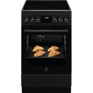 Aragaz Electrolux LKR564201K, Electric, 4 zone de gatit, Autocuratare catalitica, SteamBake, AirFry, Clasa A, 50 cm, Negru imagine