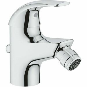 Baterie bideu Grohe Start Curve, monocomanda, 1/2'', cartus ceramic, limitator debit, set evacuare cu tija, marimea S, Crom imagine