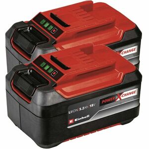 Kit 2 acumulatori Einhell Power X-Change Twinpack 4511526, 2x18 V, 5.2 Ah, 1260 W putere maxima imagine