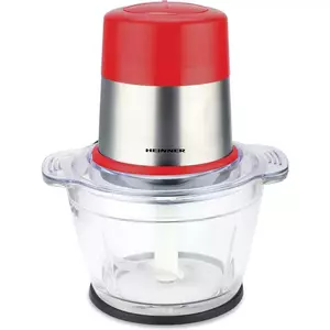 Tocator de legume Heinner Cayenne 1 HMC-D300RD, 300W, capacitate 1 L, bol din sticla, lame din inox, 2 viteze, Rosu imagine