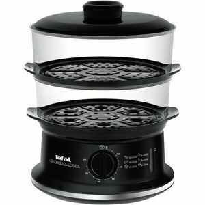 Aparat de gatit cu aburi Tefal VC 1401, 980 W, 6 l , 2 containere pentru gatit, negru imagine