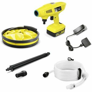 Aparat de spalat cu presiune medie Karcher KHB 4-18 Plus Battery Set, 18 V 2.5 Ah, debit 170 l/h, presiune 21 bar, rezervor de apa pliabil, acumulator 18 V 2.5 Ah, incarcator imagine