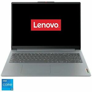 Laptop Lenovo IdeaPad Slim 3 16IAH8 cu procesor Intel® Core™ i5-12450H pana la 4.4 GHz, 16, WUXGA, IPS, 16GB, 1TB SSD, Intel® UHD Graphics, No OS, Arctic Grey imagine