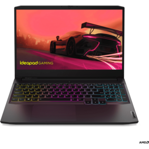 Laptop Gaming 15.6'' IdeaPad 3 15ACH6, FHD IPS 144Hz, Procesor AMD Ryzen™ 5 5500H (8M Cache, up to 4.2 GHz), 16GB DDR4, 512GB SSD, GeForce RTX 2050 4GB, No OS, Shadow Black imagine