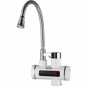 Robinet electric THERMY FLEX, 3300 W, carcasa din inox, rezistenta din otel inoxidabil, conducta din cupru, afisaj al temperaturii apei, debit apa fierbinte: 2-2.5 L/min, intrerupator de siguranta imagine