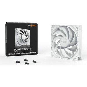 Ventilator / radiator be quiet! Pure Wings 3 120mm PWM High-Speed White imagine