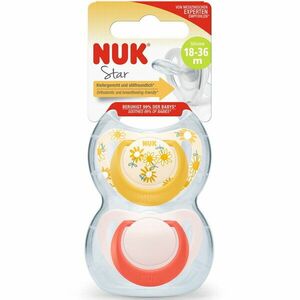 Set 2 suzete NUK STAR, SILICON, 18-36 luni, FLOARE imagine