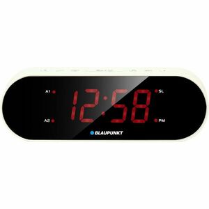 Radio cu ceas Blaupunkt CR6WH, FM radio, Dual Alarm, Alb imagine