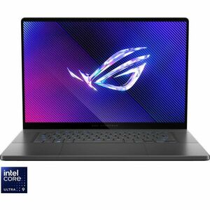 Laptop ASUS ROG Zephyrus G16 GU605MZ cu procesor Intel® Core™ Ultra 9 185H pana la 5.1GHz, 16'', 2.5K, OLED, 240Hz, 32GB LPDDR5X, 2TB SSD, NVIDIA® GeForce RTX™ 4080 12GB GDDR6, No OS, Eclipse Gray imagine