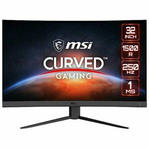 Monitor Gaming VA LED MSI 31.5 G32C4X, Full HD 1920 x 1080, HDMI, DisplayPort, AMD FreeSync, Ecran Curbat, 250 Hz, 1 ms Negru imagine