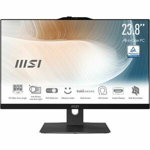 All-In-One PC MSI Modern AM242P 12M, 23.8 inch FHD IPS, Procesor Intel® Core™ i5-1235U 4.4GHz Alder Lake, 8GB RAM, 1TB SSD, Iris Xe Graphics, no OS imagine