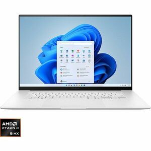 Ultrabook ASUS 16'' Zenbook S 16 OLED UM5606WA, 3K 120Hz Touch, Procesor AMD Ryzen™ AI 9 HX 370 (24M Cache, up to 5.10 GHz), 32GB LPDDR5X, 2TB SSD, AMD Radeon 890M, Win 11 Pro, Scandinavian White imagine