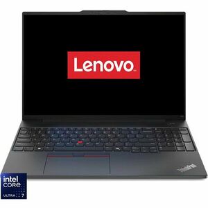 Laptop Lenovo 16'' ThinkPad E16 Gen 2, WUXGA IPS, Procesor Intel® Core™ Ultra 7 155H (24M Cache, up to 4.80 GHz), 32GB DDR5, 1TB SSD, Intel Arc, No OS, Black imagine