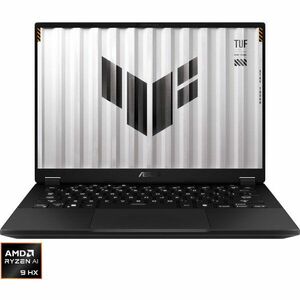 Laptop ASUS Gaming 14'' TUF A14 FA401WV, 2.5K 165Hz, Procesor AMD Ryzen™ AI 9 HX 370 (24M Cache, up to 5.1 GHz), 32GB LPDDR5X, 2TB SSD, GeForce RTX 4060 8GB, No OS, Jaeger Gray imagine