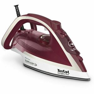 Fier de calcat Tefal Ultragliss Plus FV6810E0, 2800W, talpa Durilium AirGlide, jet de abur 250 g/ min, functie anti-calcar, visiniu/ alb imagine