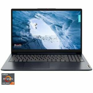 Laptop Lenovo IdeaPad 1 14ALC7 cu procesor AMD Ryzen™ 7 5700U pana la 4.3 GHz, 14, Full HD, IPS, 16GB, 256GB SSD, AMD Radeon™ Graphics, No OS, Abyss Blue imagine